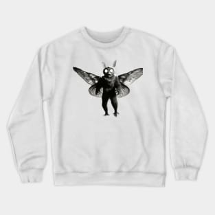 Whimsical Moth Man Cryptid Fantasy Art Unique Style Crewneck Sweatshirt